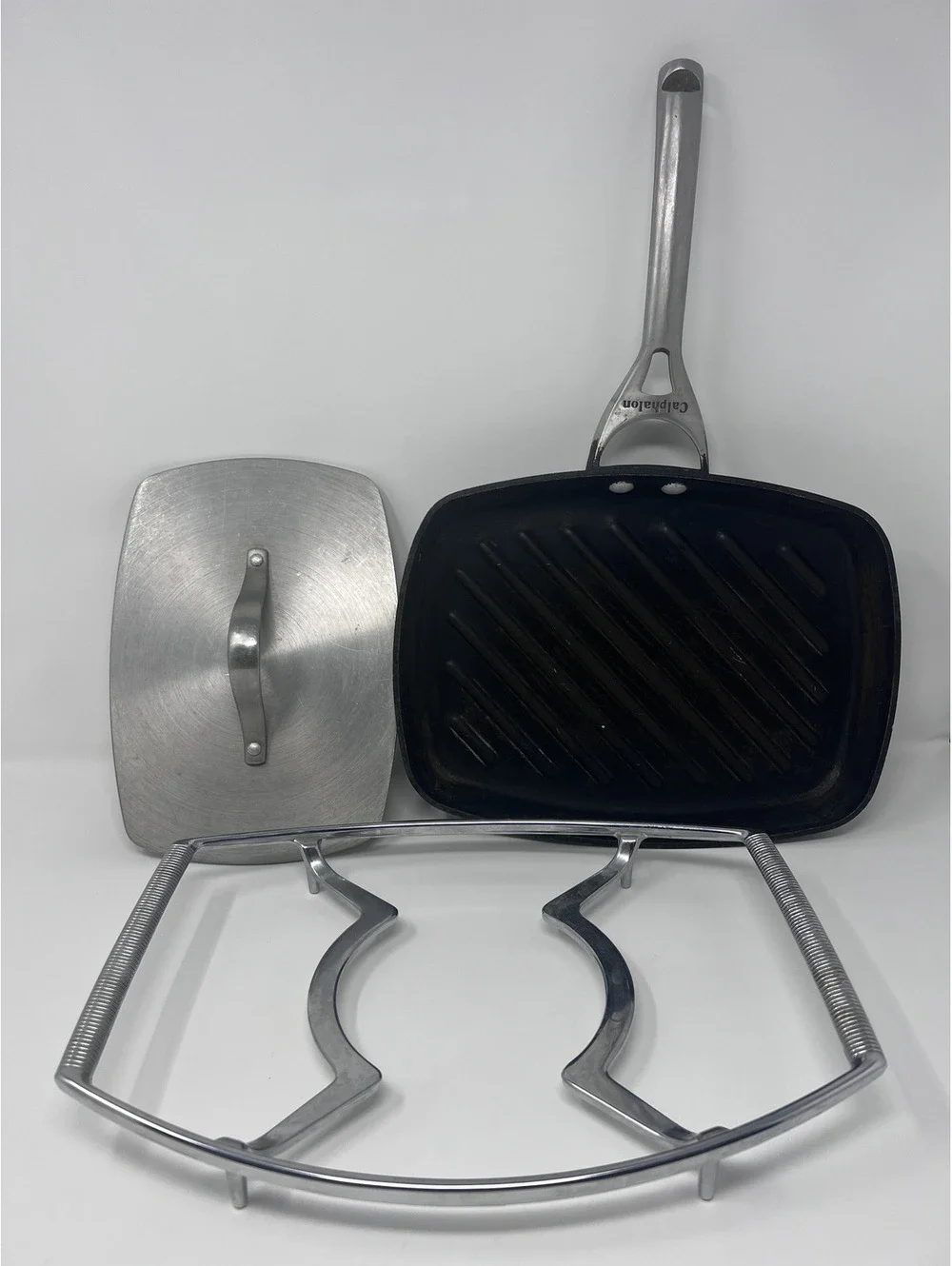 Calphalon Grill Pan with Lid and Trivet