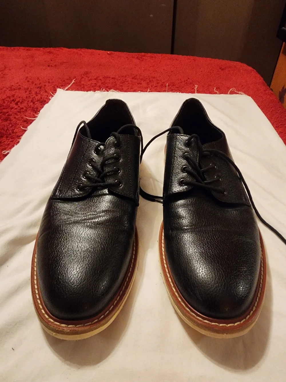 Kenneth Cole Black Leather Derby Shoes size 9.5