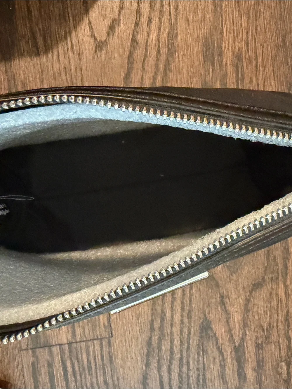 kate spade black toiletry pouch with zip-top
