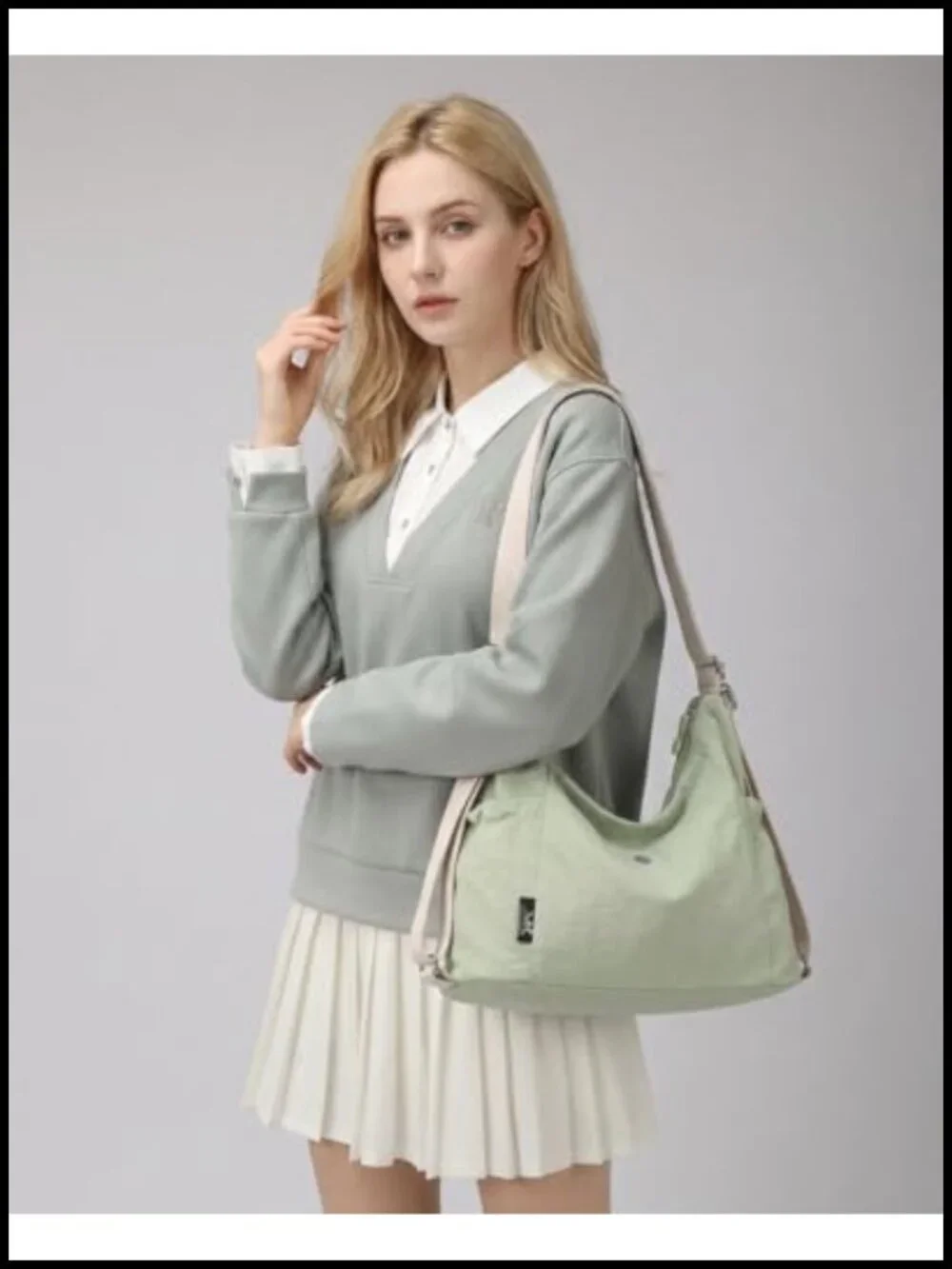 Convertible Nylon Tote Backpack Crossbody Bag Hobo Purse Work Travel