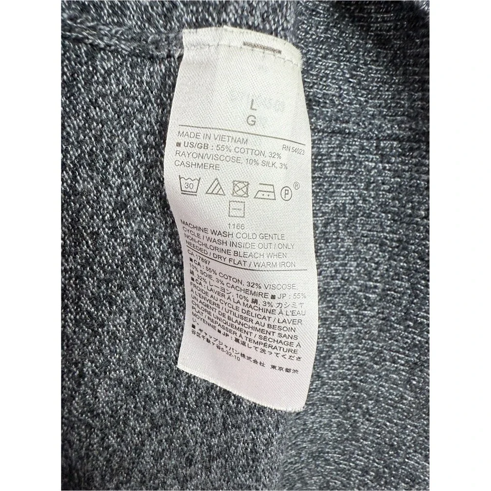 Banana Republic Men’s Heather Gray Crewneck Sweater premium luxe yarn