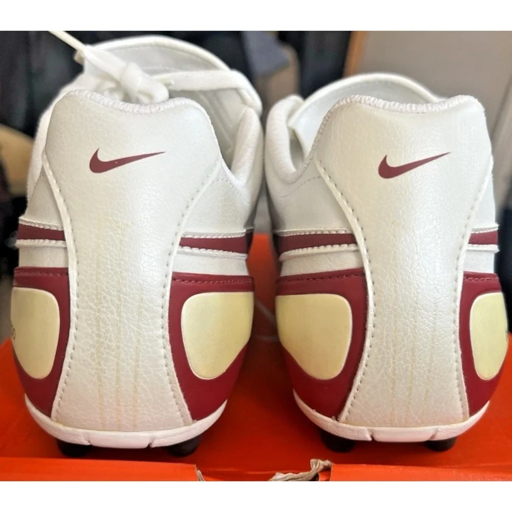 Vintage Nike Tiempo Natural II VT White/Crimson Soccer Cleats Men's Size 11.5