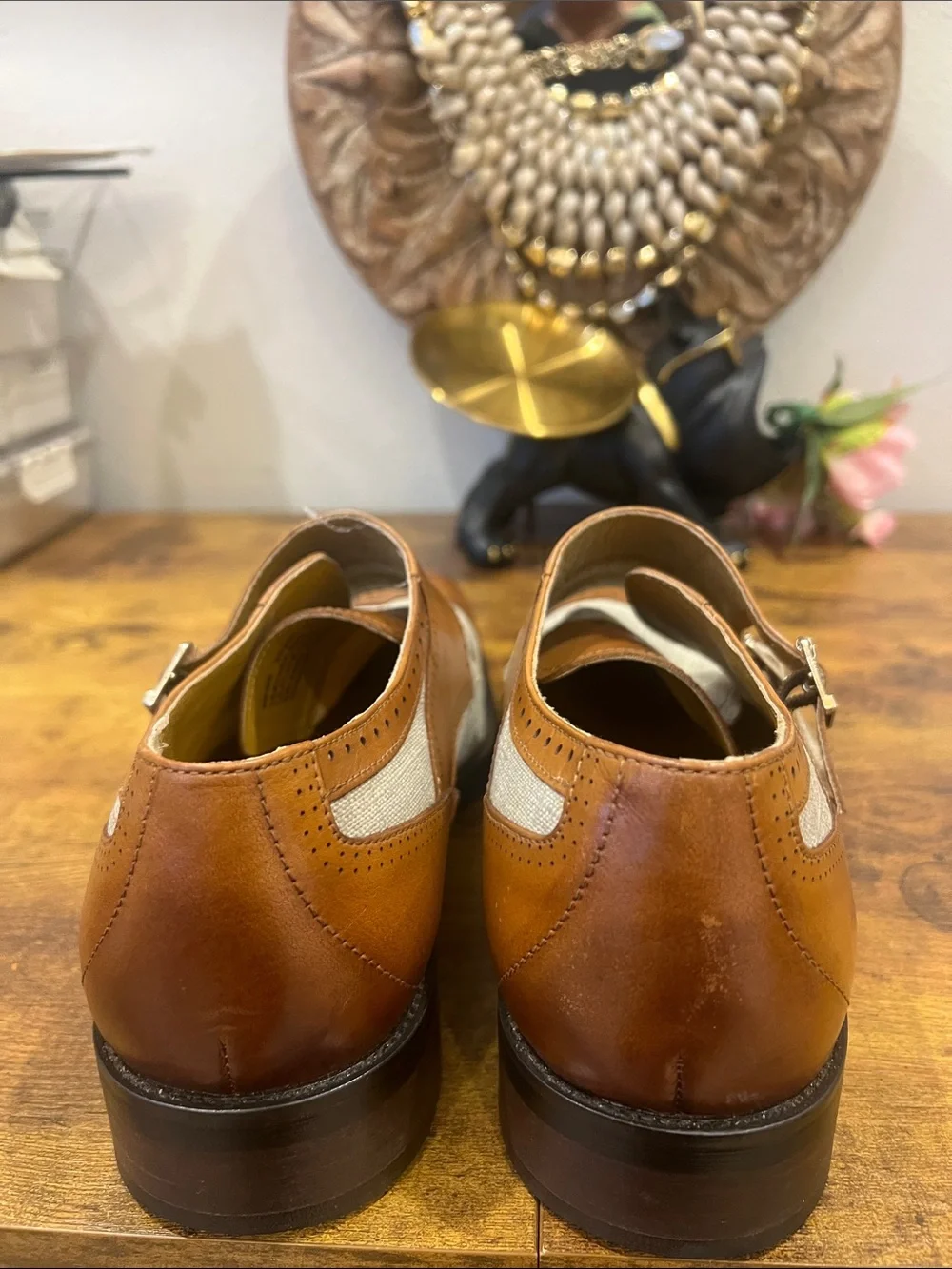 Stacy Adams buffalo leather