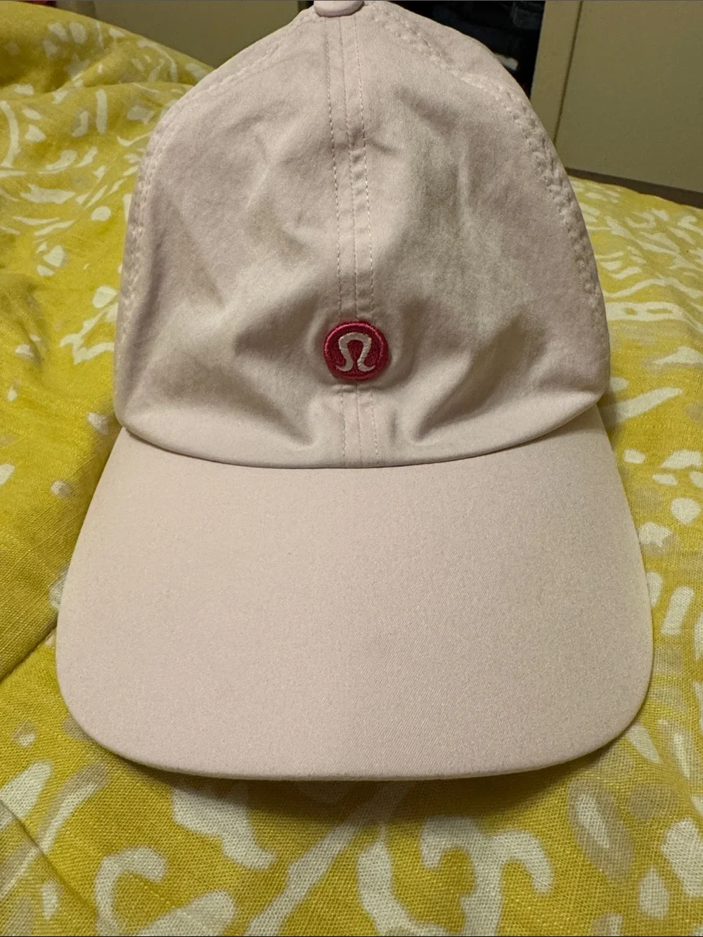 lululemon athletica light pink baseball cap with pink logo