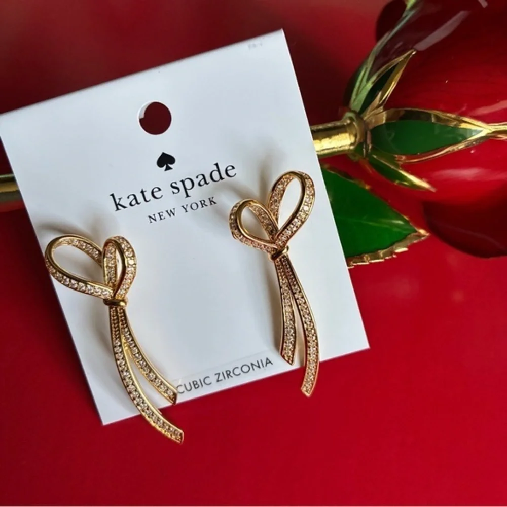 KATE SPADE Earrings,Kate Spade Gold Bow Earrings
