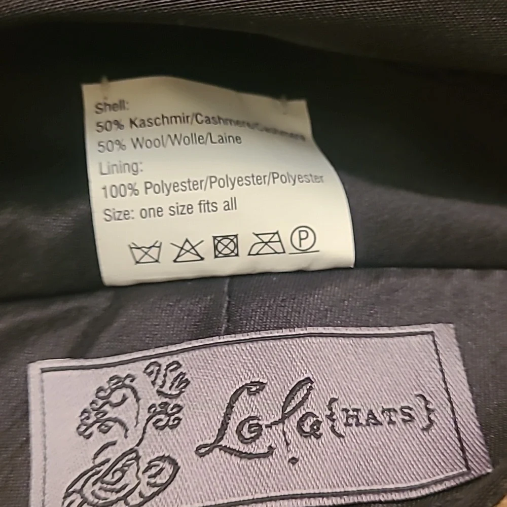 VINTAGE Cashmere/Wool/Leather Brim Lola Lack of Color Hat