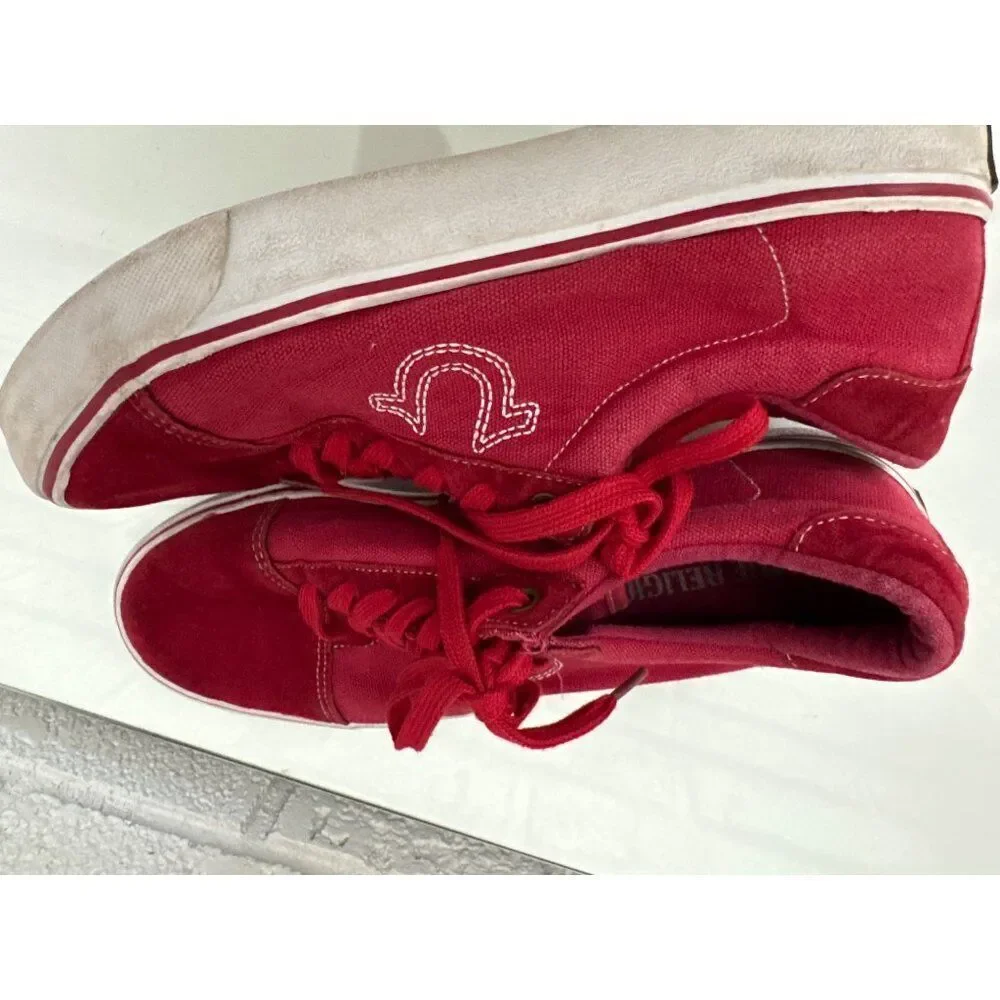 True Religion Bellamy Men Canvas Suede Lace Up Lifestyle Sneakers Size 10