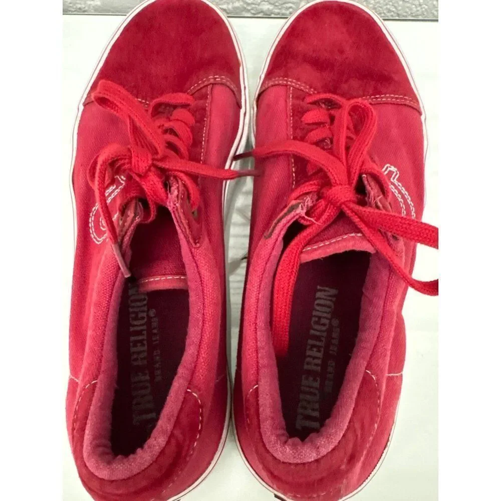 True Religion Bellamy Men Canvas Suede Lace Up Lifestyle Sneakers Size 10