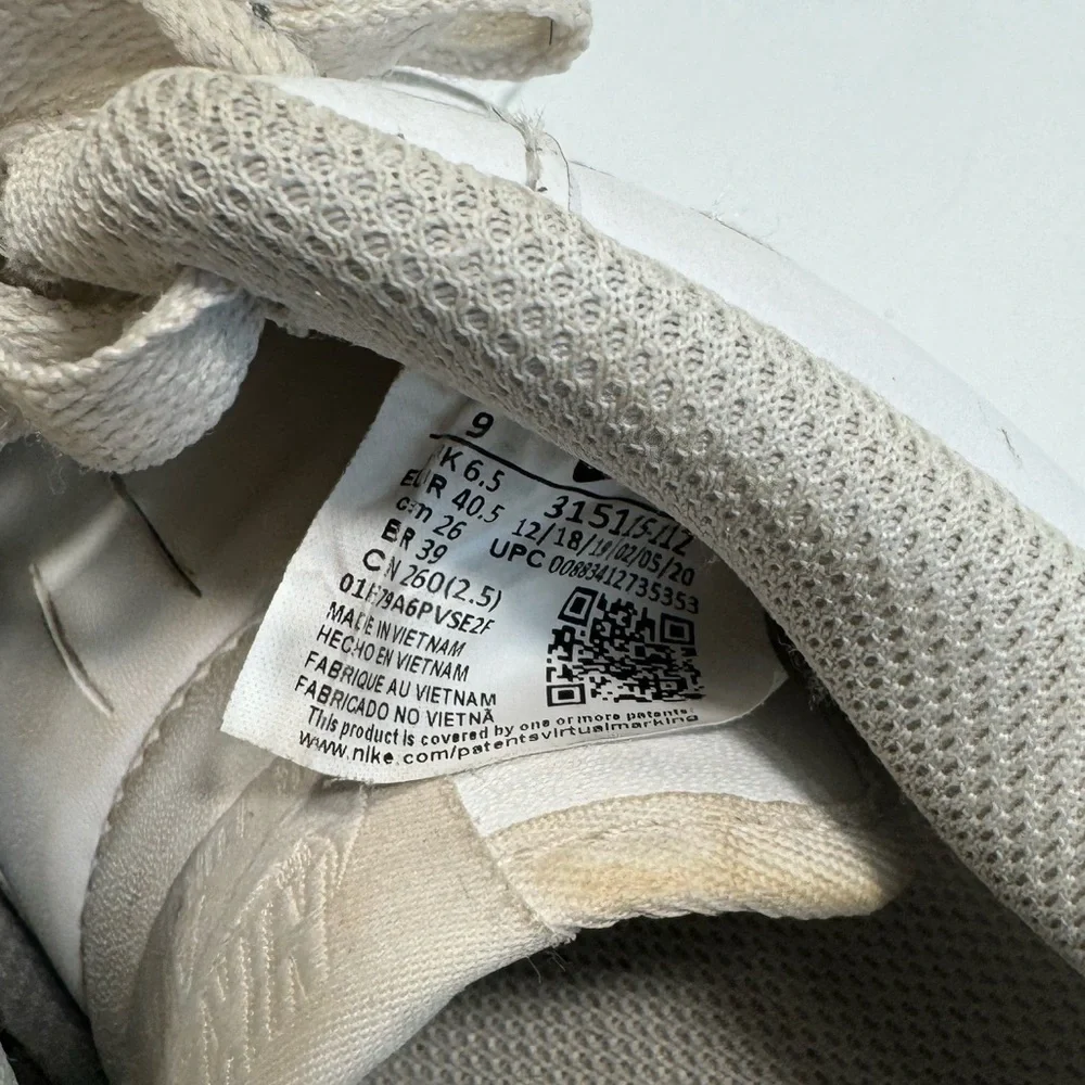 Nike White Womens Leather Sneakers