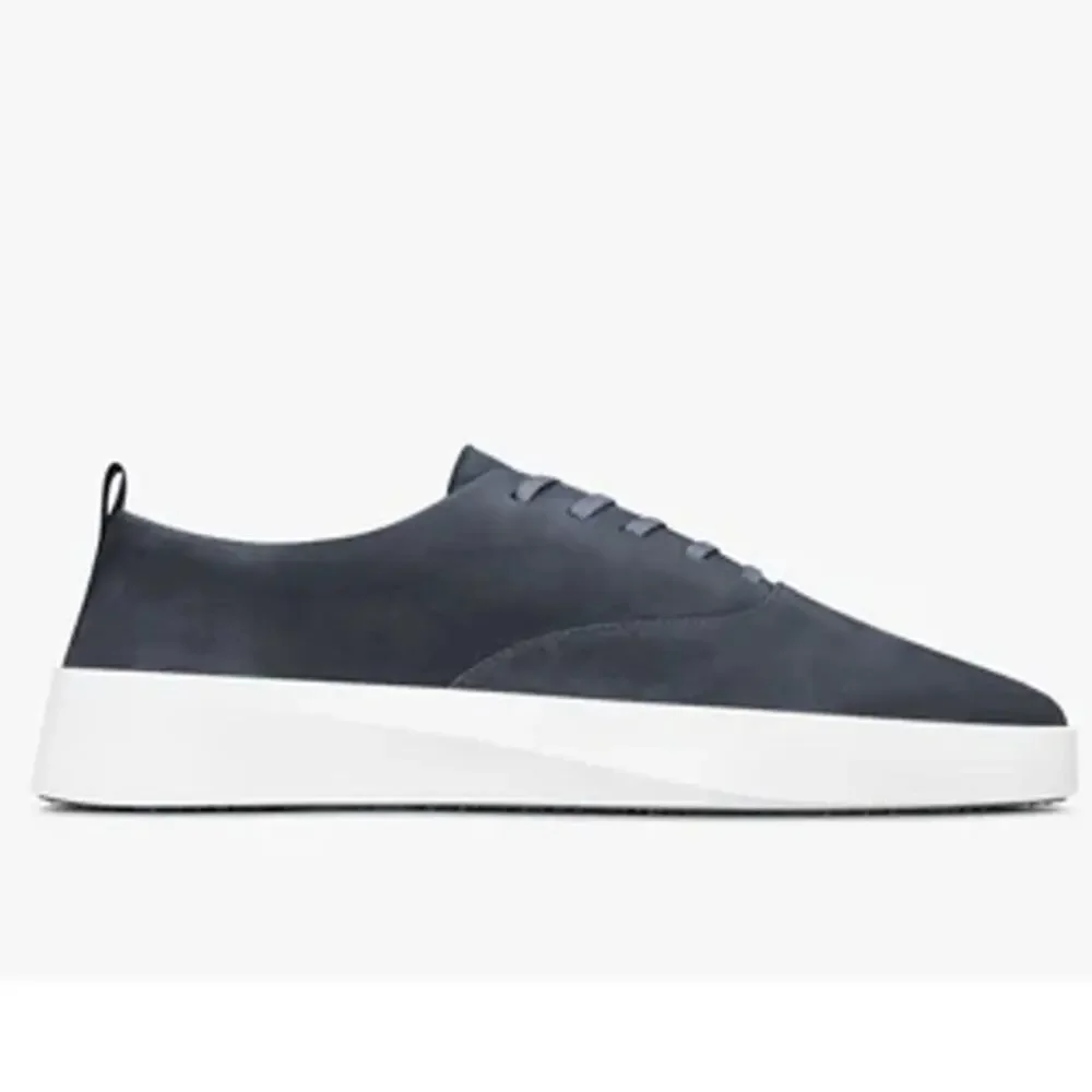 Wolf And Shepherd Cruise Lace Up Sneakers Navy Blue Nubuck Leather Size 10