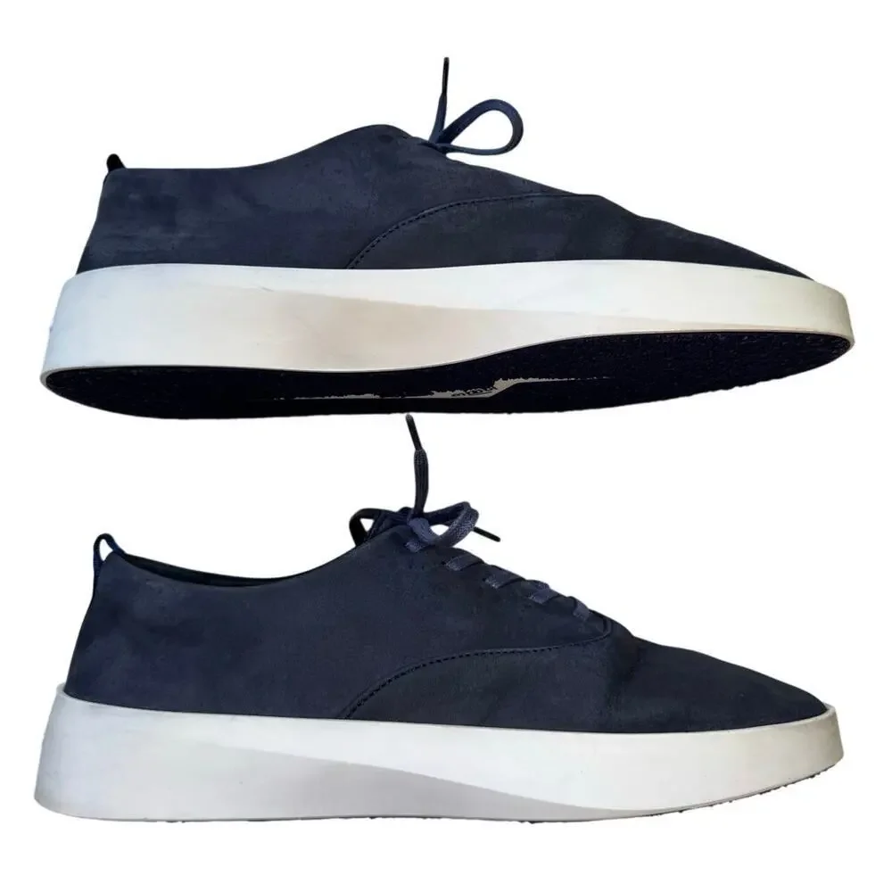 Wolf And Shepherd Cruise Lace Up Sneakers Navy Blue Nubuck Leather Size 10
