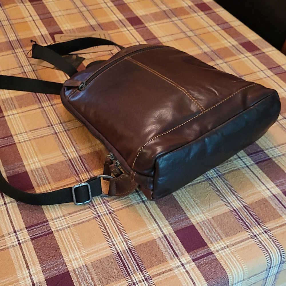 Jack Georges Voyager convertable backpack/crossbody bag,  buffalo leather Nwt