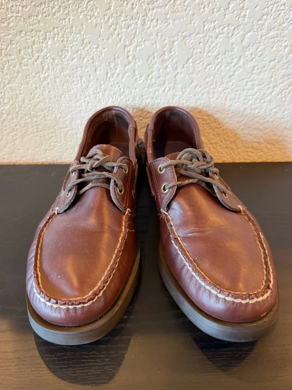 Polo Sport Ralph Lauren Brown Leather Boat Shoes