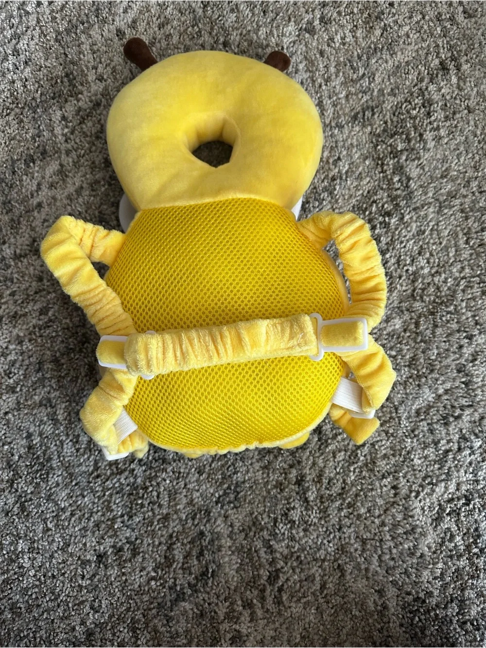 Plush Yellow Bee Head Support Pillow