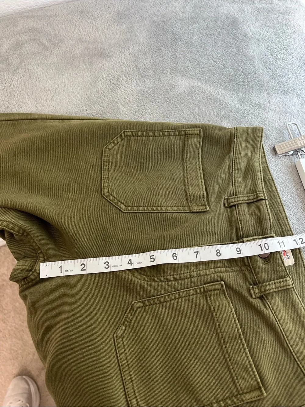 FAHERTY Stretch Terry Patch Pocket Pants Forest Olive size 26