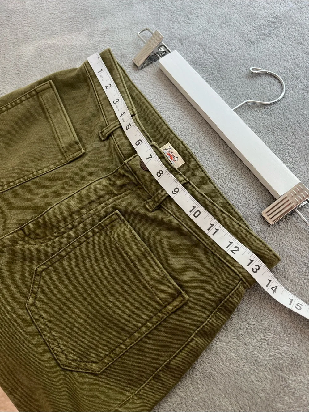 FAHERTY Stretch Terry Patch Pocket Pants Forest Olive size 26
