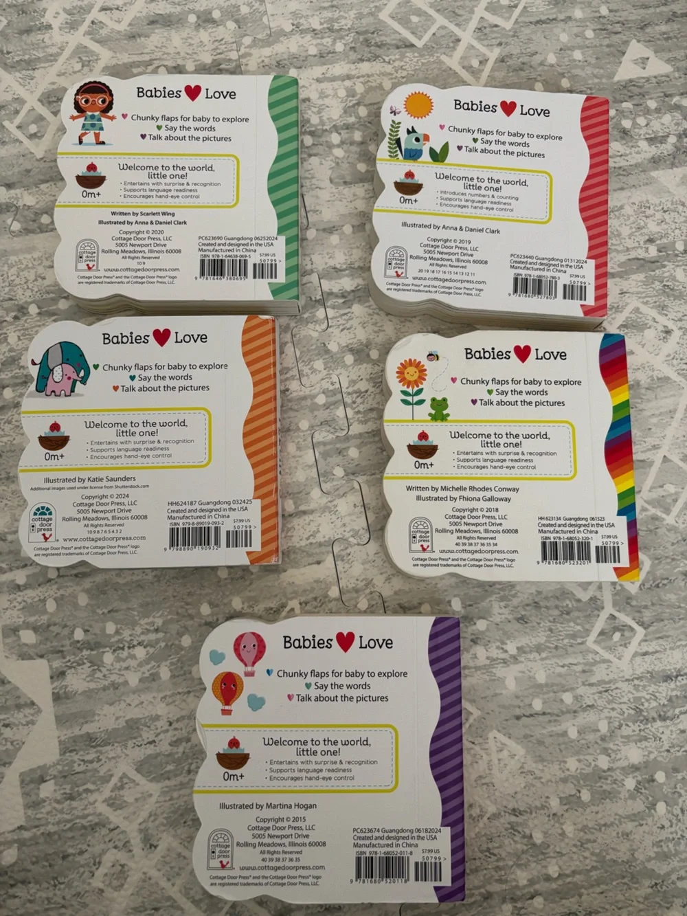 Set of 5 Baby Lift a Flap Books