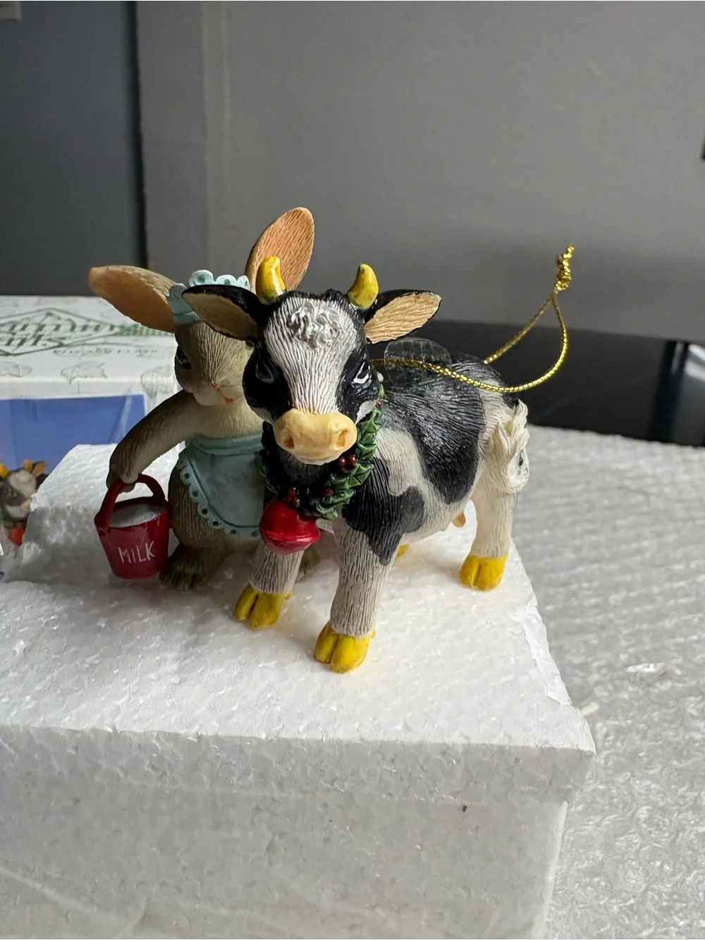 Fitz & Floyd charming tails Eight Maids-a-Milking ornament