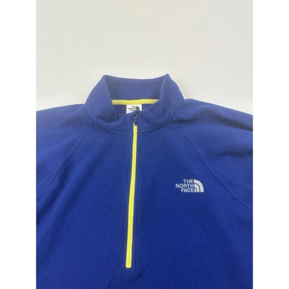 THE NORTH FACE‎ Blue Fleece Vaporwick Quarter Zip Athletic - Size Large
