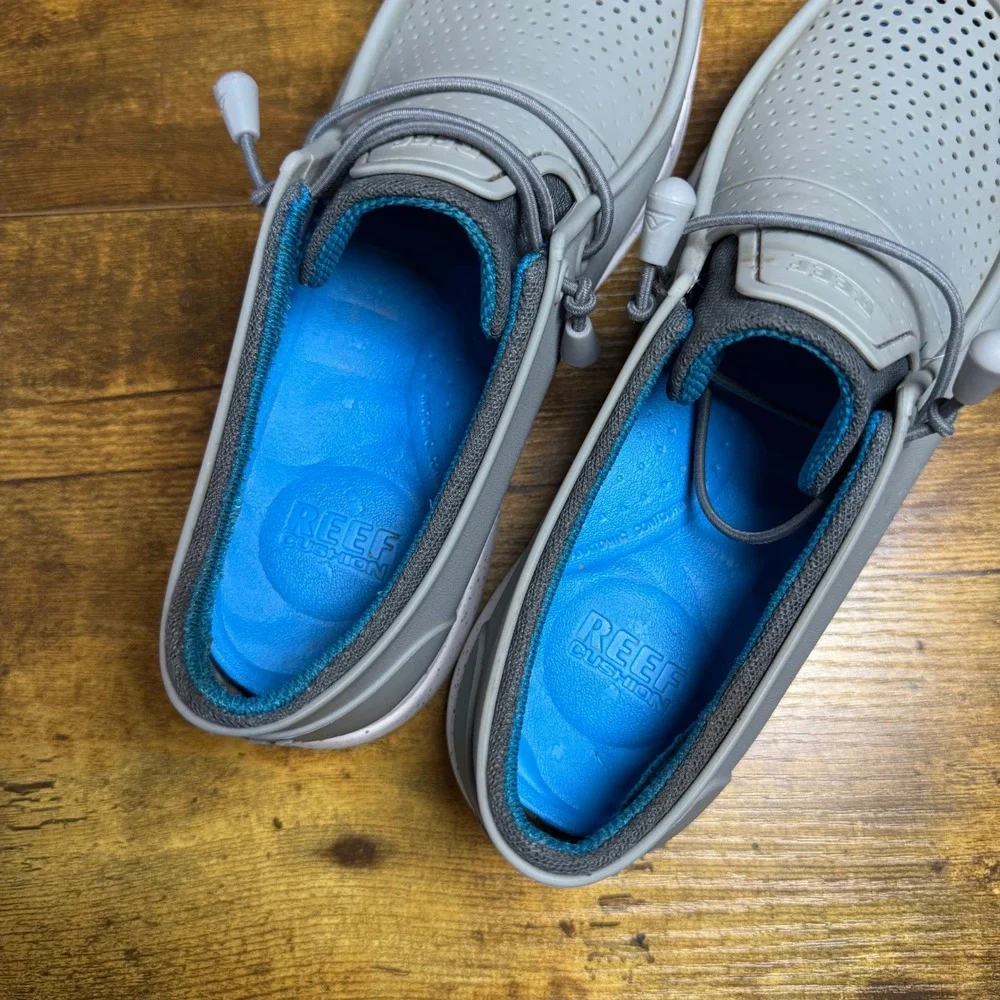 Reef Water Coast Grey Synthetic Water Shoes Mens Size 8