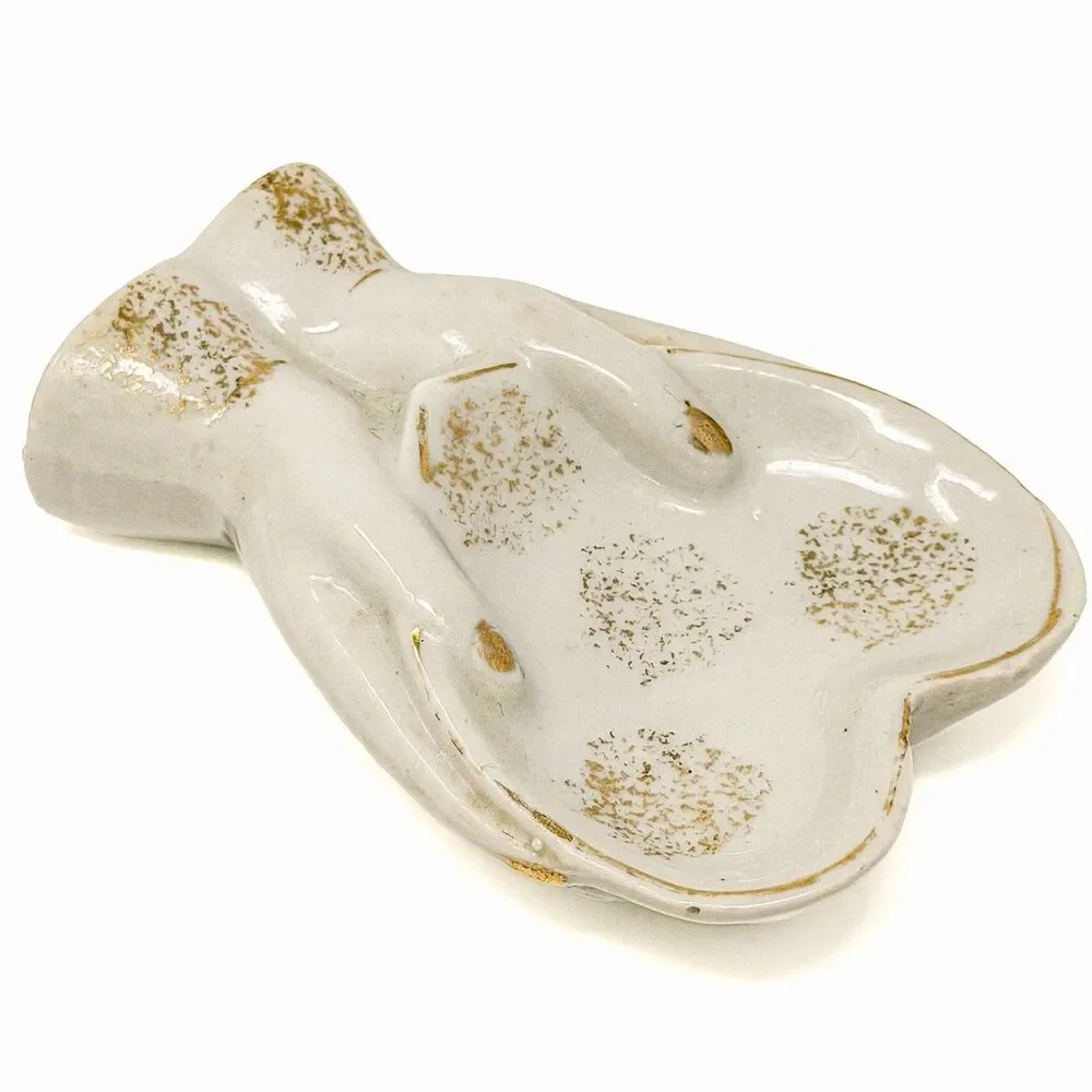 Vintage Japan Lady Hands Ring Dish Ceramic Trinket Tray Jewelry Holder Ashtray