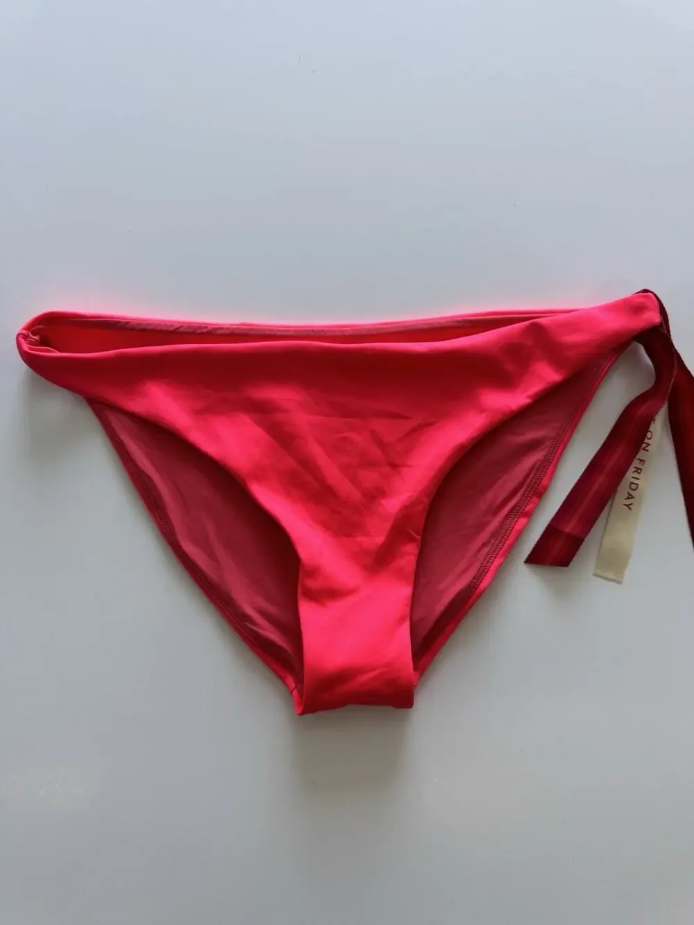 Left On Friday Wear To Bottom Swimsuit Bottom Size Large Pink Red NwT