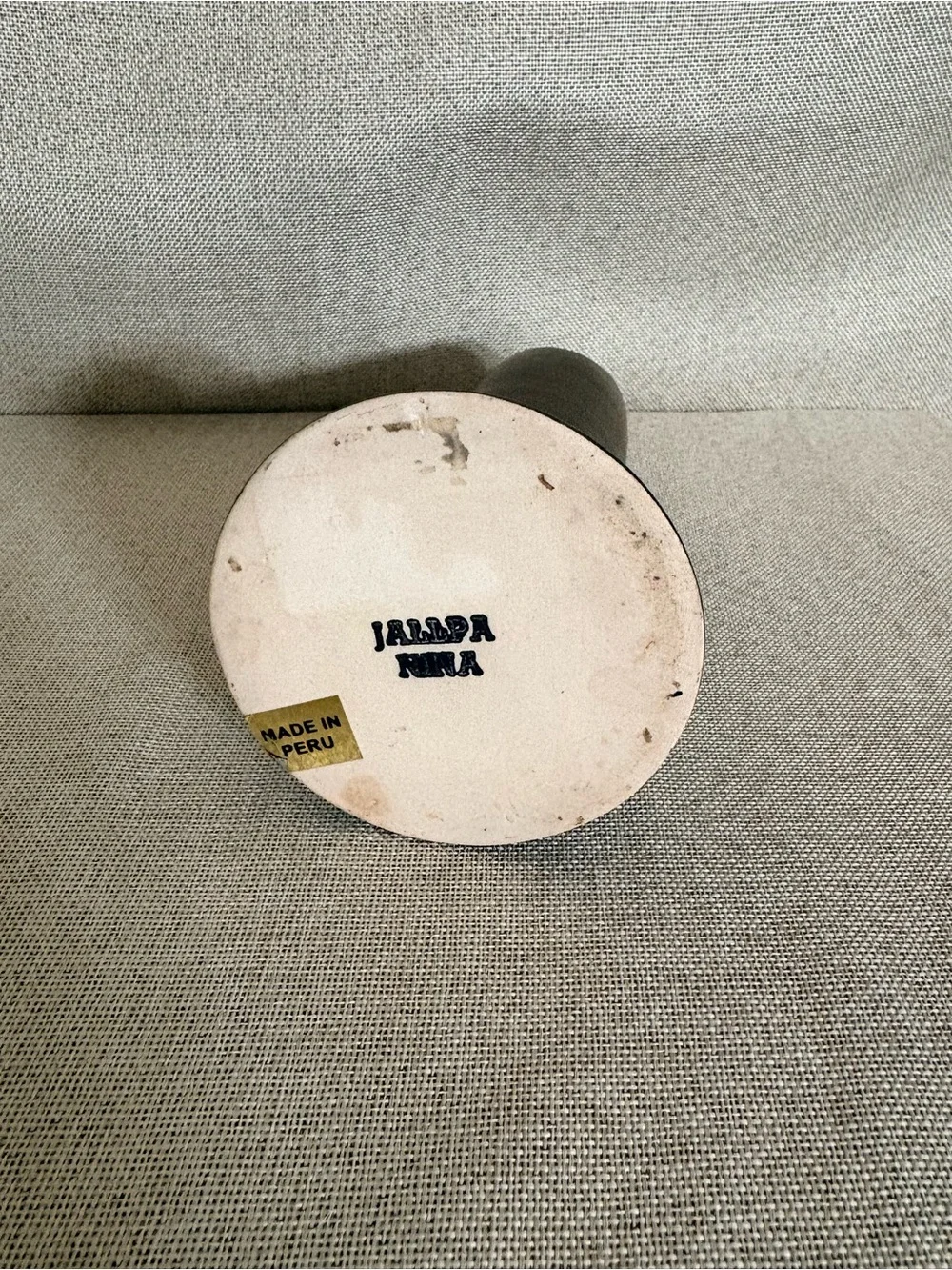 Vintage Jallpa Nina Peru Pottery Bud Vase MCM Earth Tone Ceramic Made in Peru