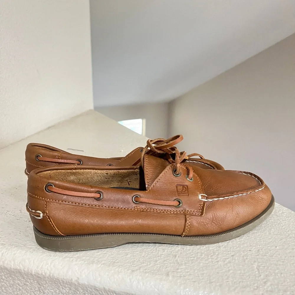 Sperry Top-Sider 2 Eye Sahara Brown Boat Shoe Driving Loafers Casual Men Sz 11‎
