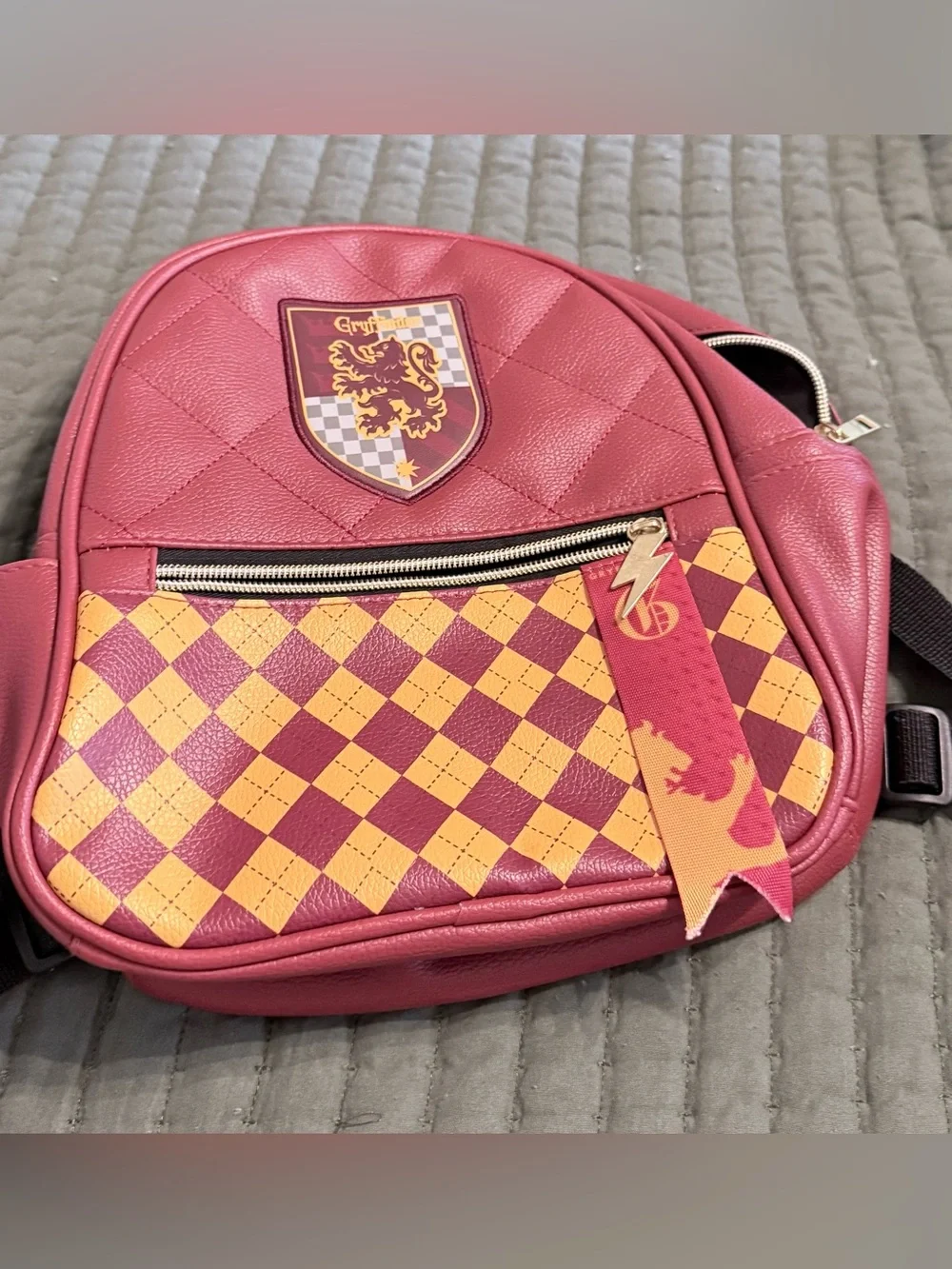Harry Potter Gryffindor-Inspired Maroon and Gold Mini Backpack