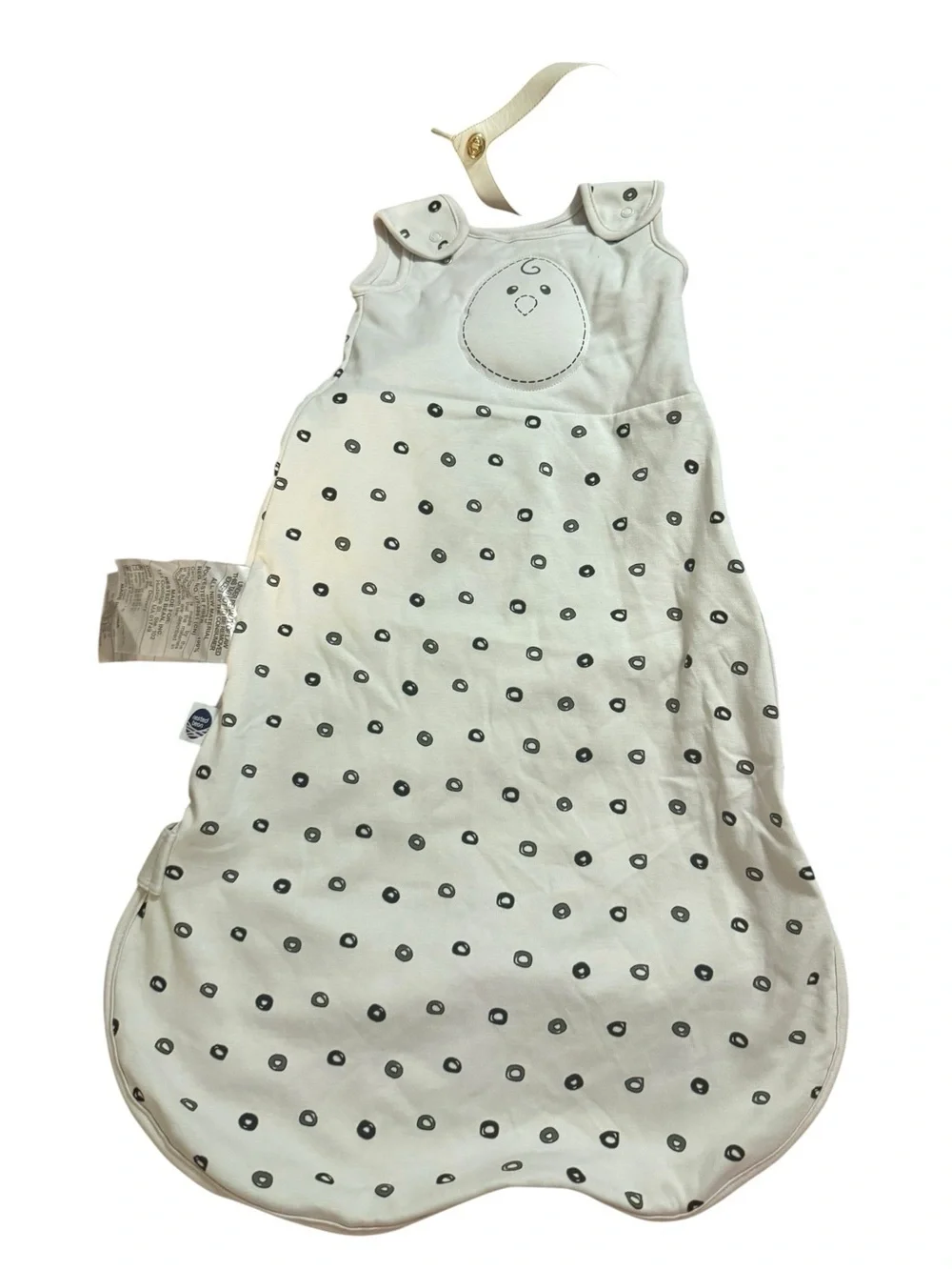 Nested bean Cream Baby Sleep Sack with Dot Pattern
