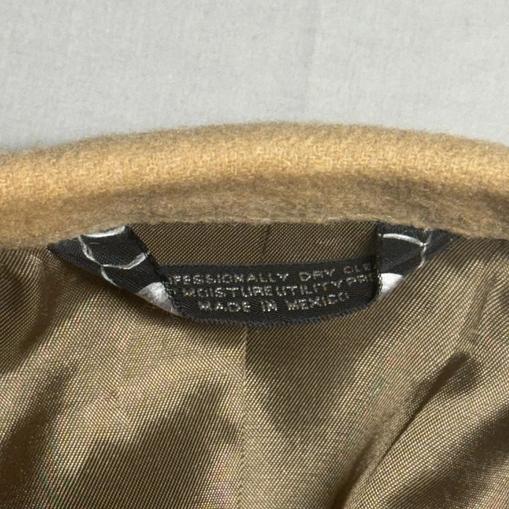 Vintage Evan-Picone Camel Hair Blazer Sport Coat Tan 44L Two Button Notch Lapel