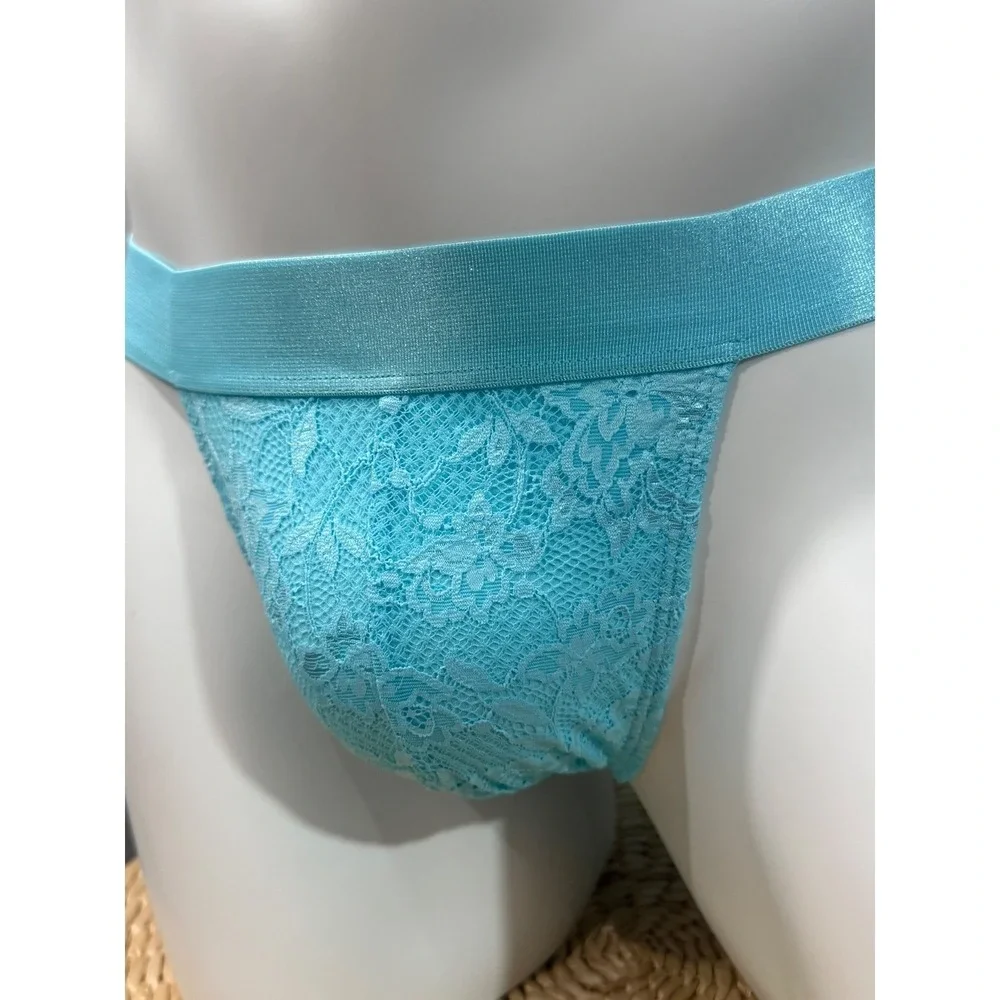 Cosabella Never Say Never Men's Sports Brief Maldives Blue Lace Size M NWT