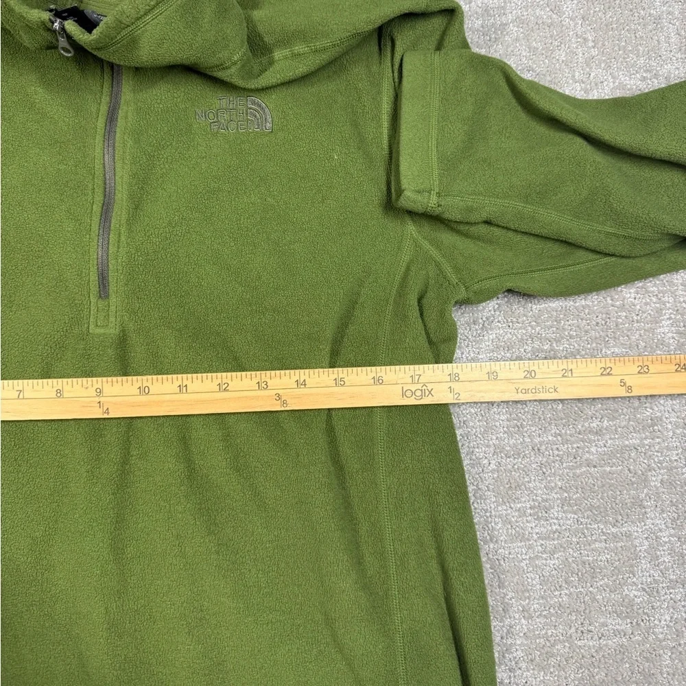 The North Face Green Lite Weight Fleece 1/4 Zip Sweater Hiking Men Size M
