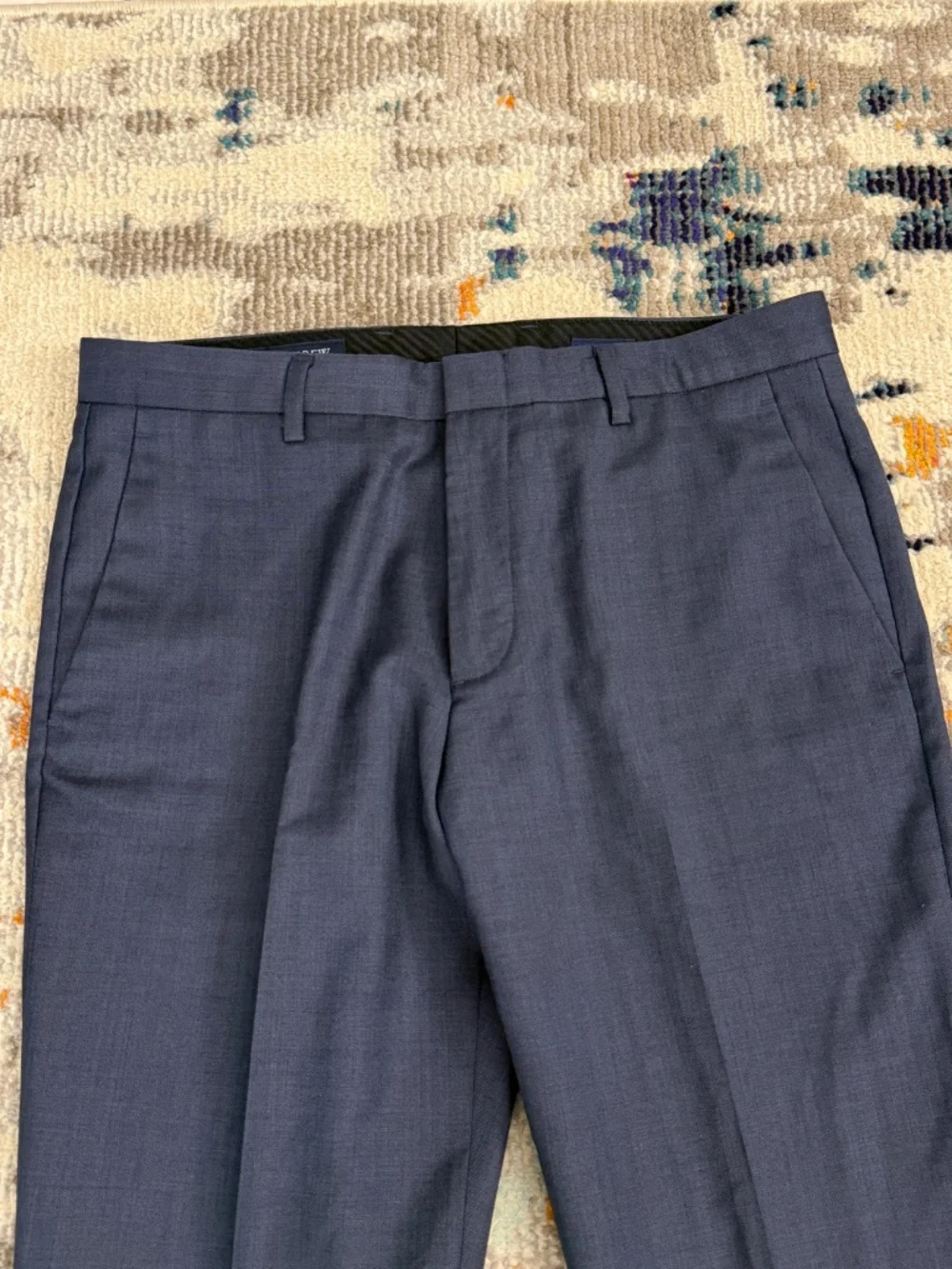 J Crew Thompson Slim Fit men's suit dress pant 32 slacks trousers dark gray blue