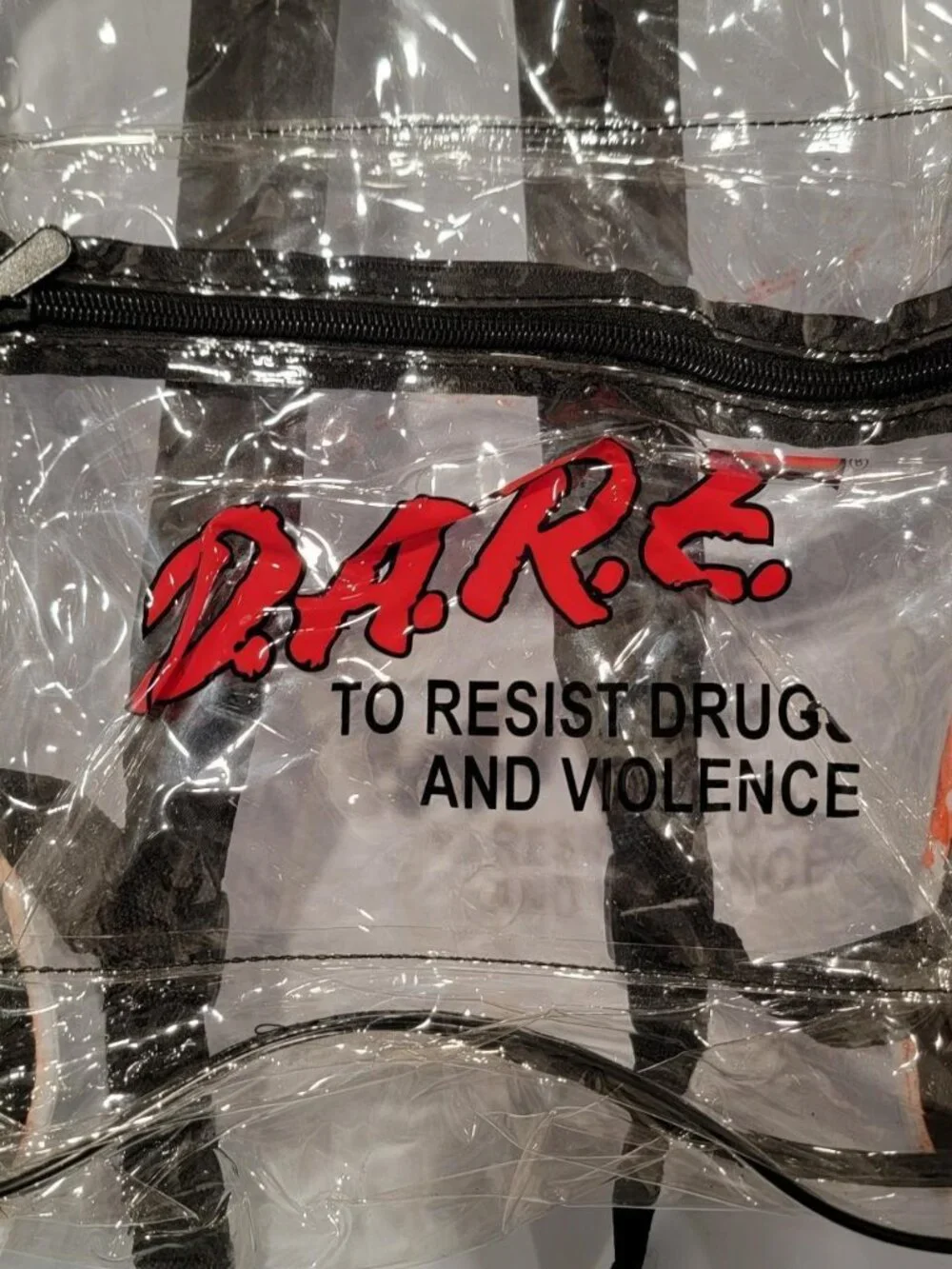D.A.R.E. clear backpack