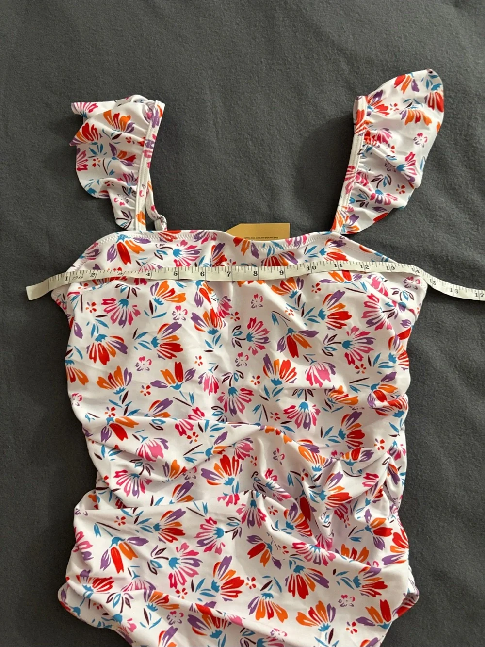 Hilinker Floral Ruched One Piece Swimsuit NWT Size M
