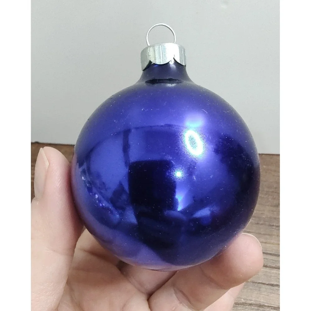 Vtg Rauch Christmas Ornaments Box Made In USA Mercury Glass Ball Multicolor O61