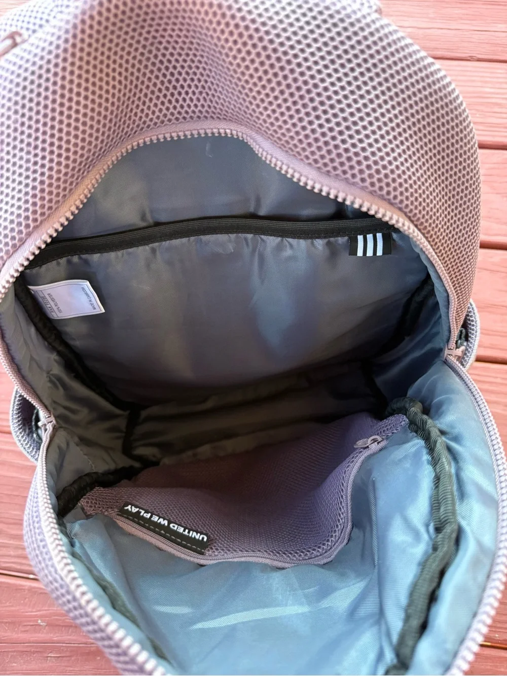adidas Purple Mesh Compact Backpack