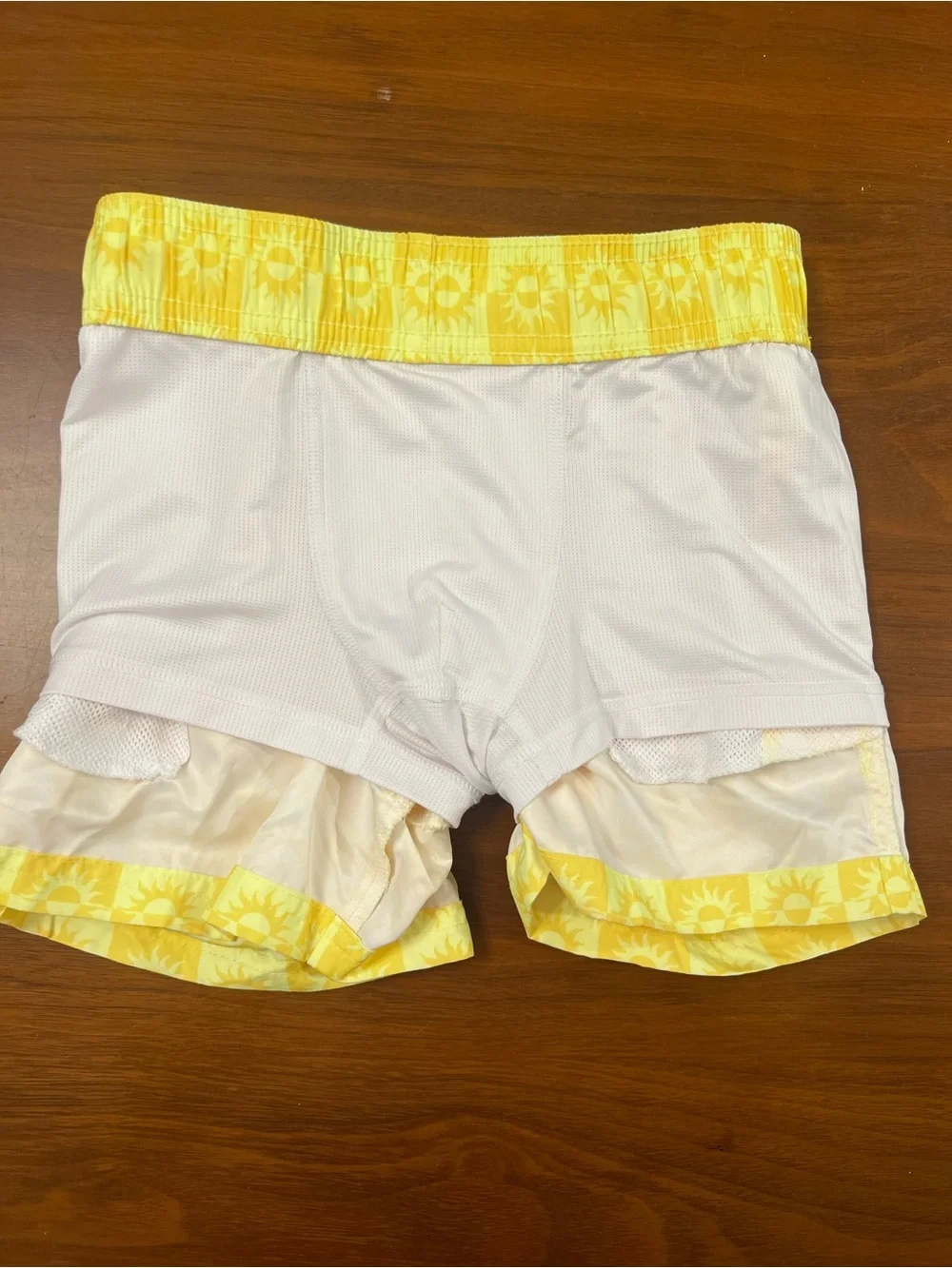 Boys Art Class Swim Trunks Size M (8) - Yellow Checkerboard Sun Print