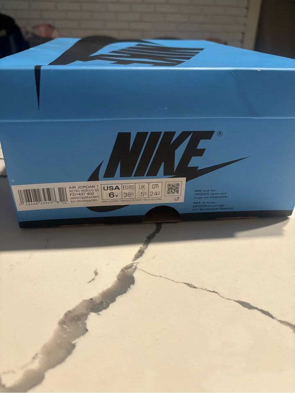 Nike Kids Air Jordan 1 Mid Sneakers - University Blue/Black/White