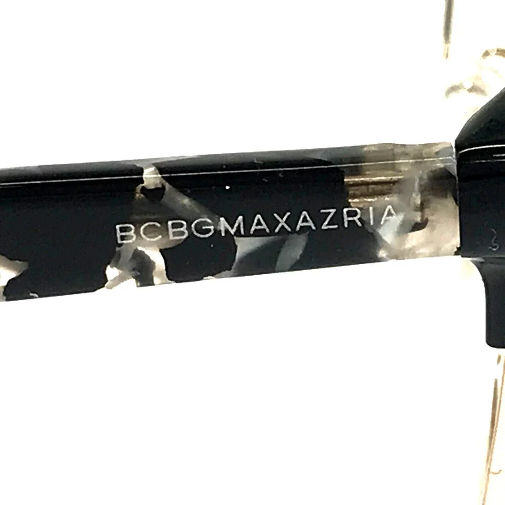 BCBGMAXAZRIA Eyeglasses Frames CARRIGAN BLACK Gold Cat Eye Full Rim 53-17-135