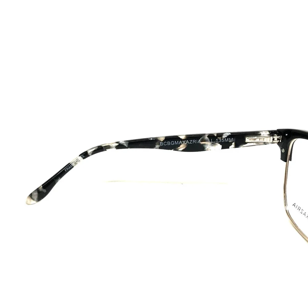 BCBGMAXAZRIA Eyeglasses Frames CARRIGAN BLACK Gold Cat Eye Full Rim 53-17-135