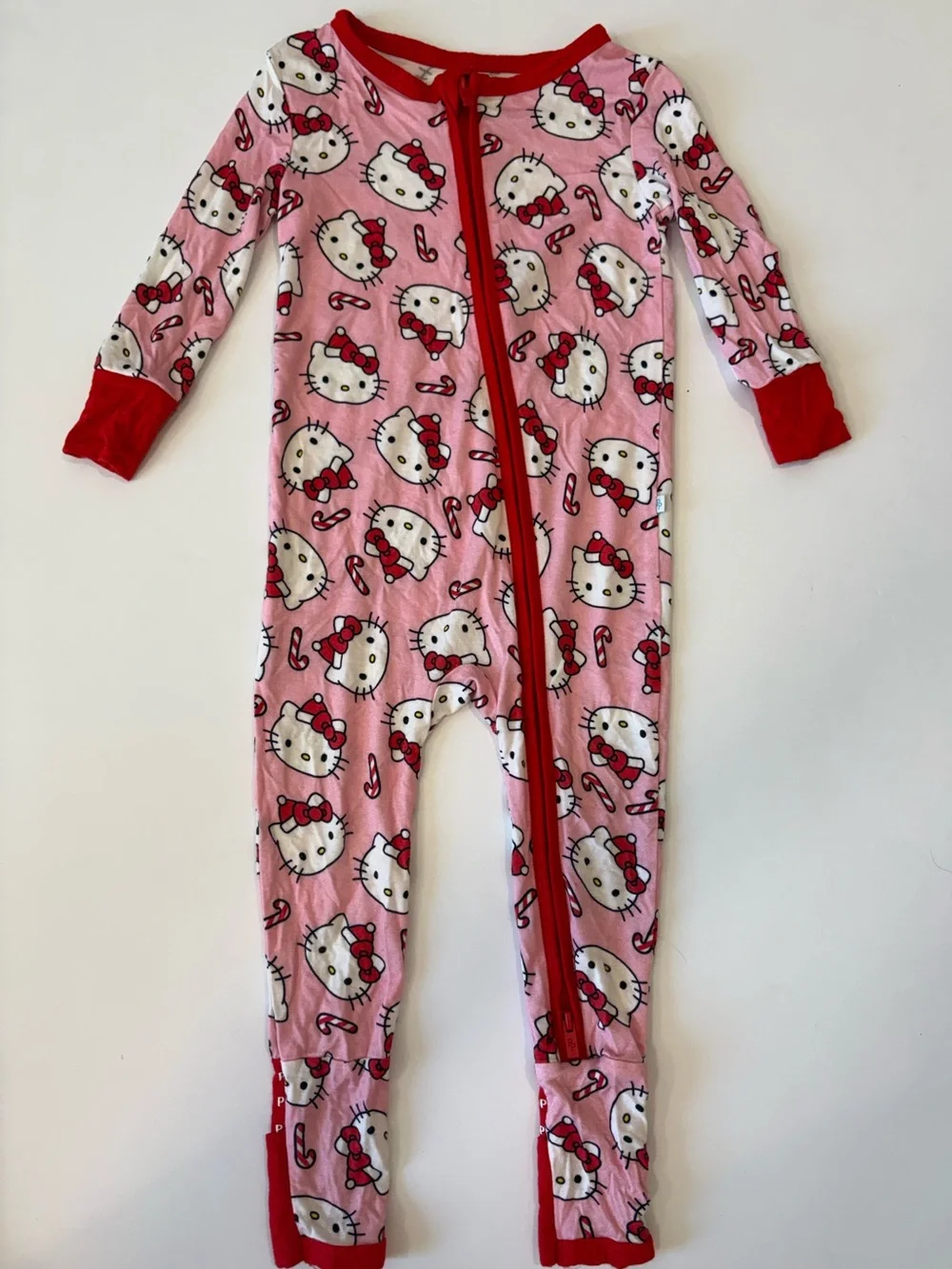 Posh Peanut Hello Kitty Holiday Christmas Zippy One-Piece Pajama 12-18Months