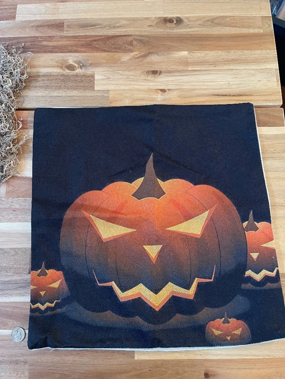 NWOT - Jack-o'-Lantern/Pumpkin Throw Pillow Cover 18x18