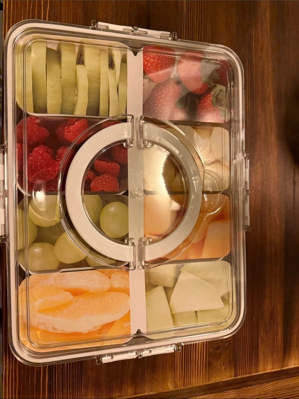 Clear Multi-Compartment Snack Box - Clear