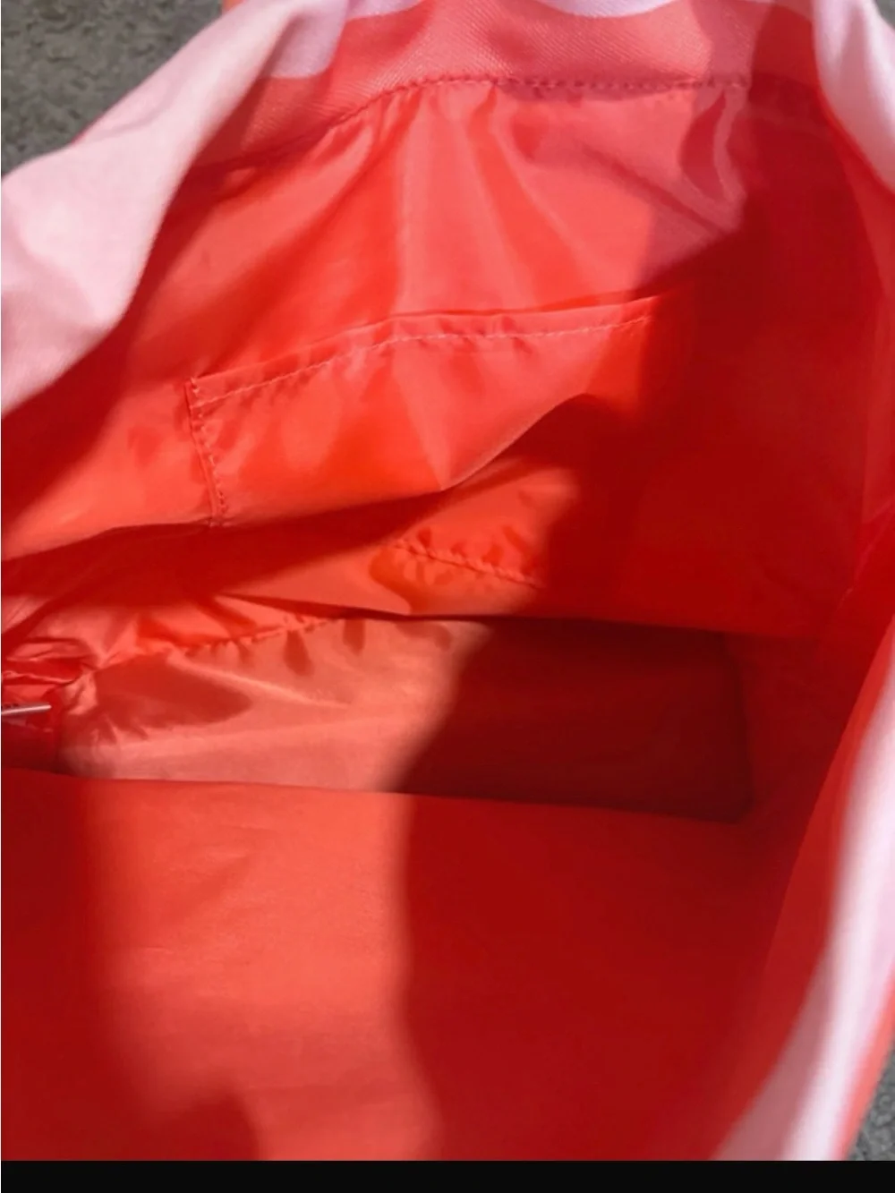 Victoria's Secret Pink and Coral Striped Backpack