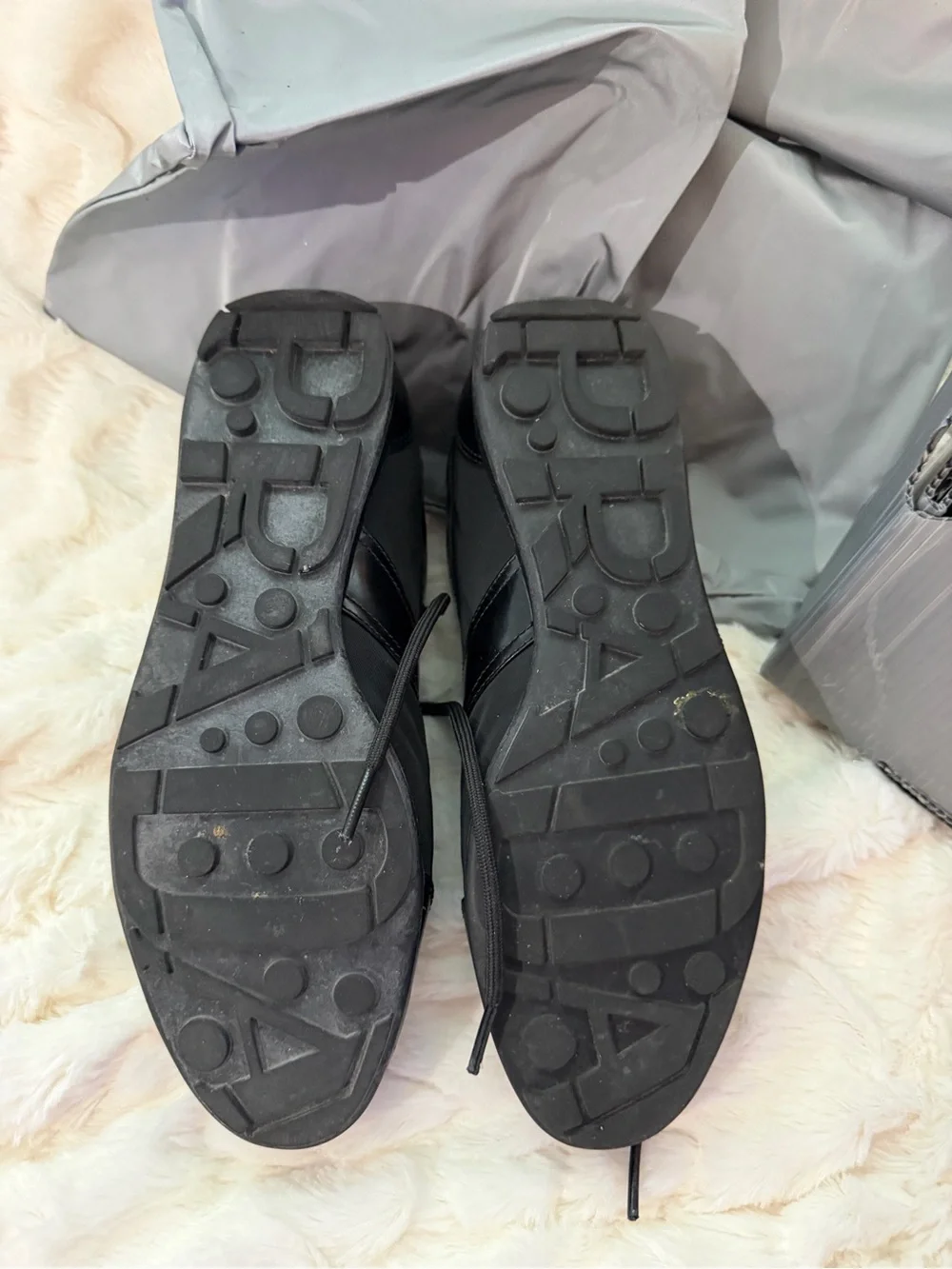 Prada Black Leather Men’s Low-Top Sneakers