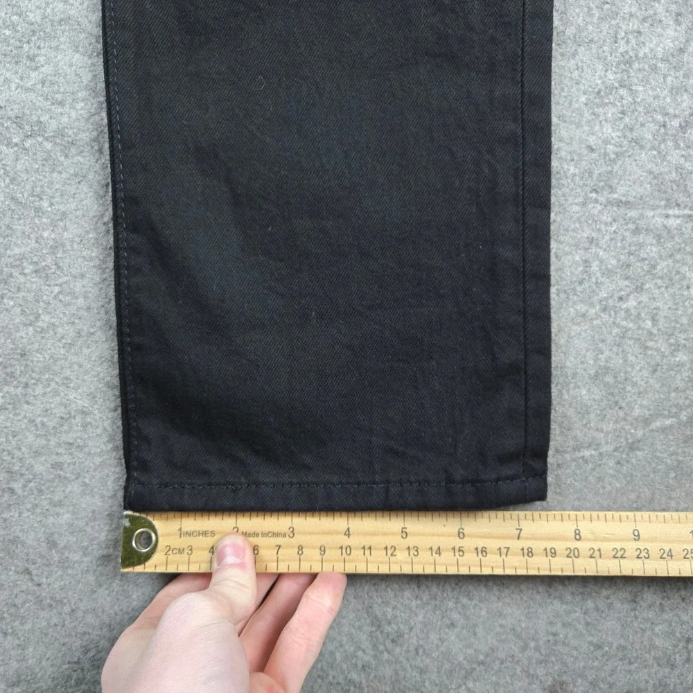 Levi's 501 Original Jeans Mens 32x32 Black Straight Leg Button Fly Stretch New