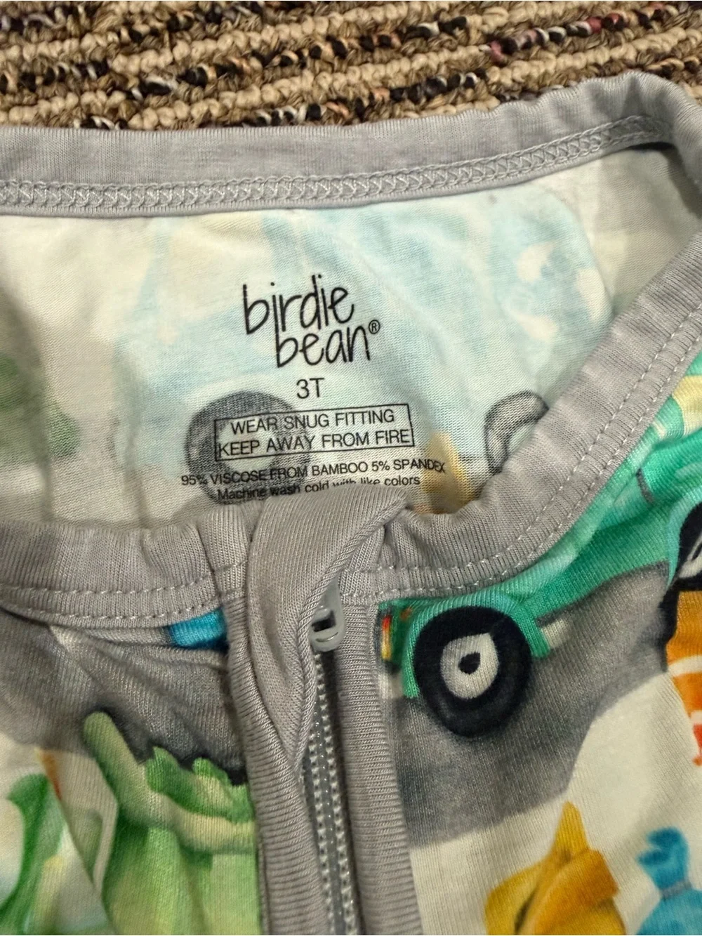 Birdie Bean Cleanup Crew Convertible Romper 3t EUC