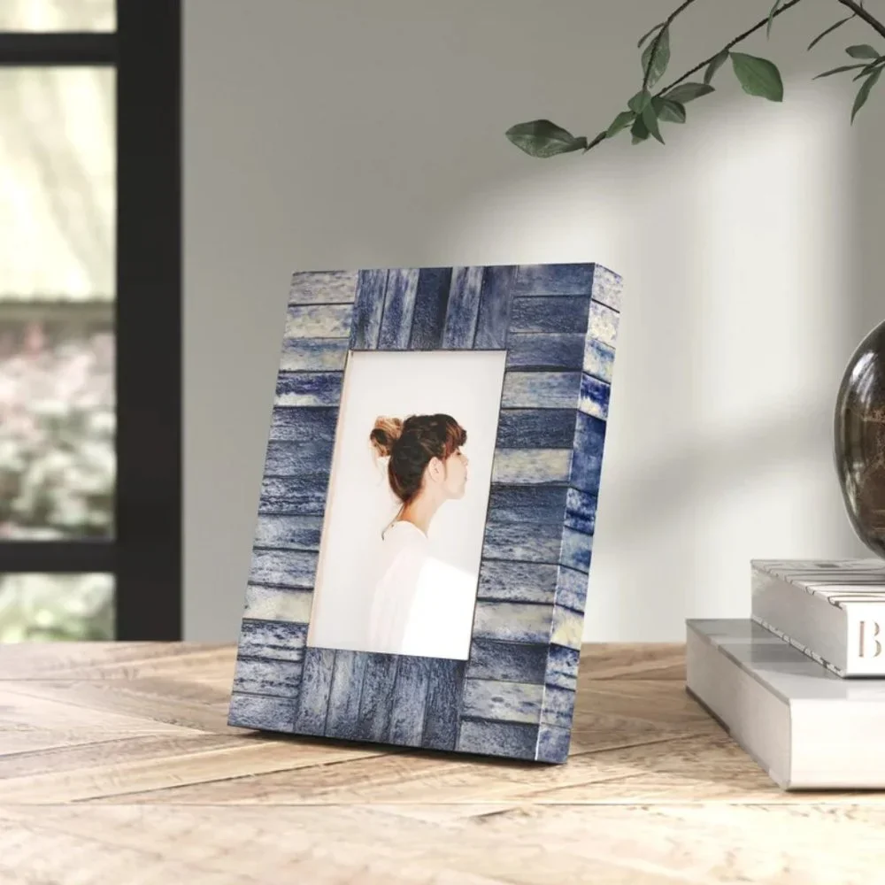 Creative Co-Op Blue Wood & Bone 4